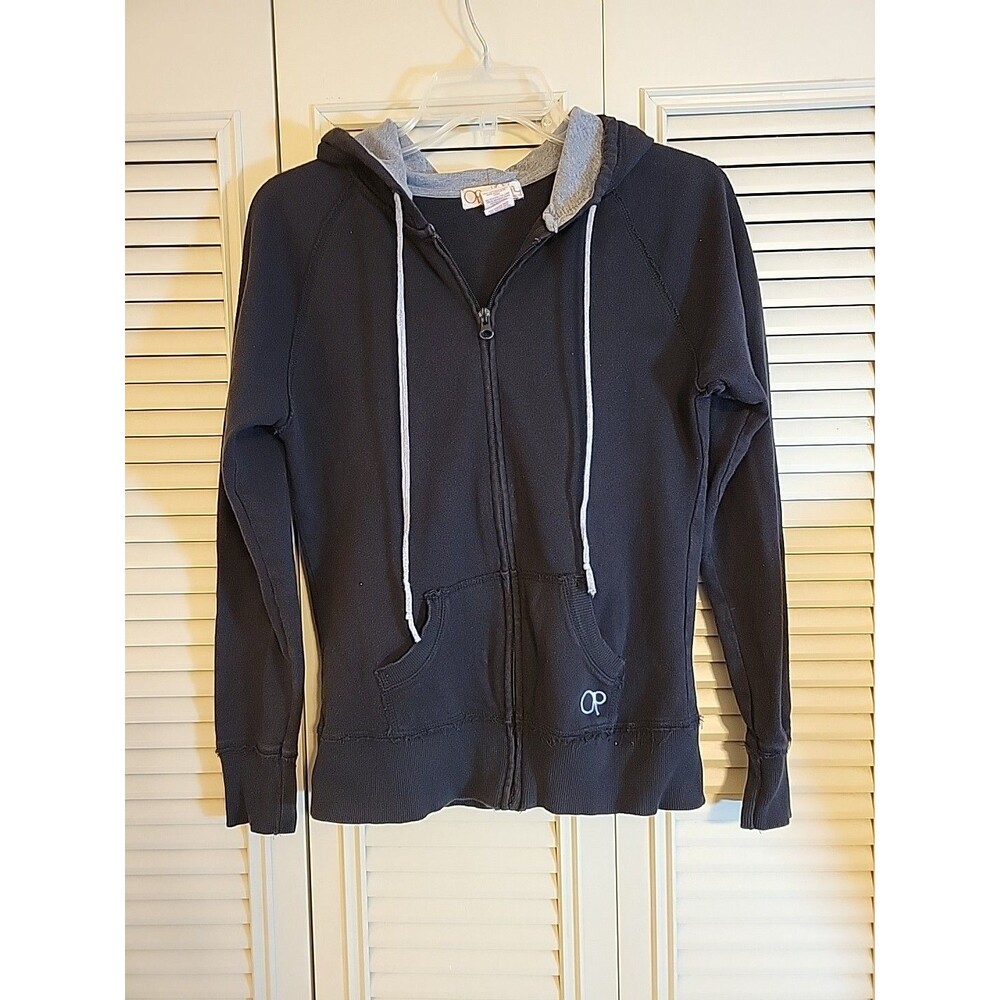 OP Ocean Pacific Hoodie Full Zip Size L Youth Retro Logo Casual Wear